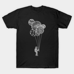 Planets as Balloons Astronaut T-Shirt